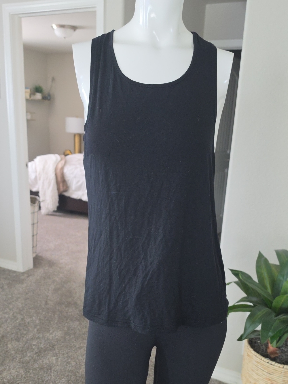 PINK Victoria's Secret Black Scoop Neck Tank